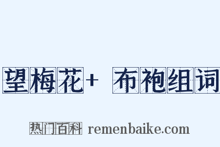 望梅花+布袍组词是什么意思的图片